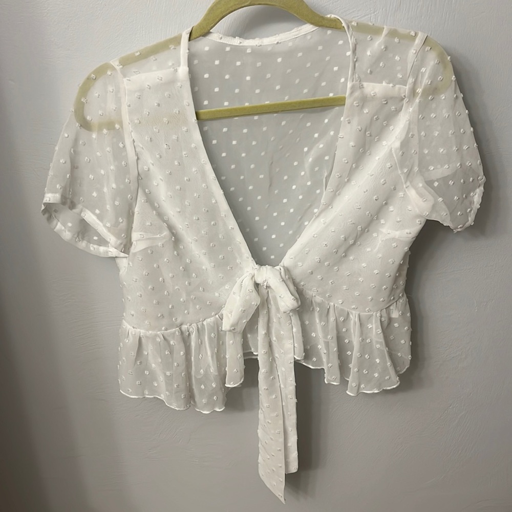 White crop top